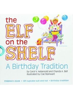Elf on the Shelf Birthday Tradition Book & Outfit Set Cupcake Hat Kid Gift 2013